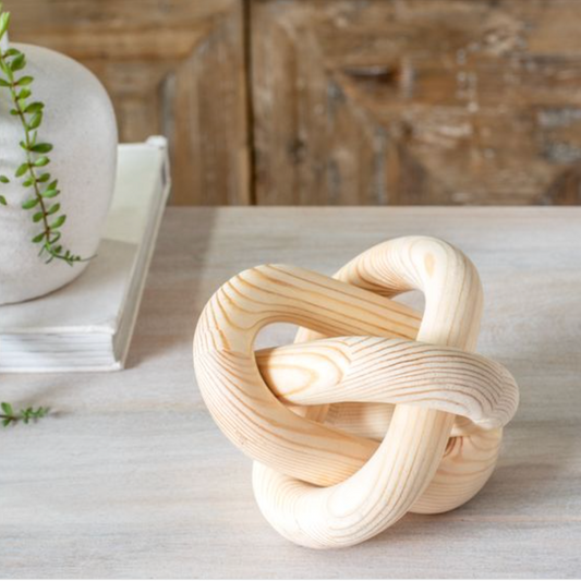 PDAB11 Gold linked wood knot decor