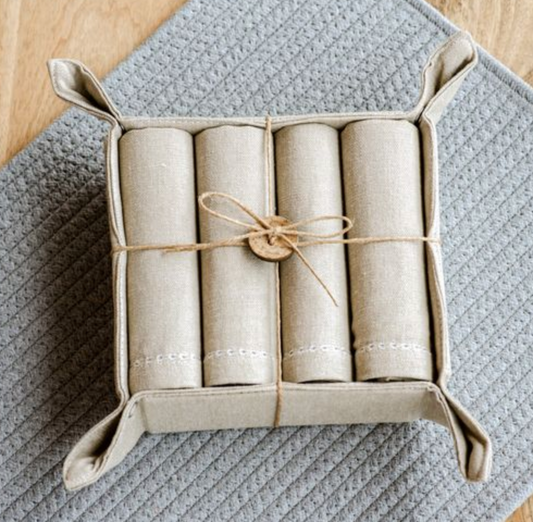PDBX010 4 Piece Beige  napkin set