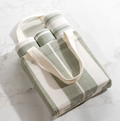 PDBX013 3 Piece Green and white  towel set