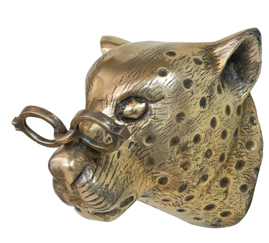 DG0262 Cast Aluminum Cheeta Head with Eyeglasses