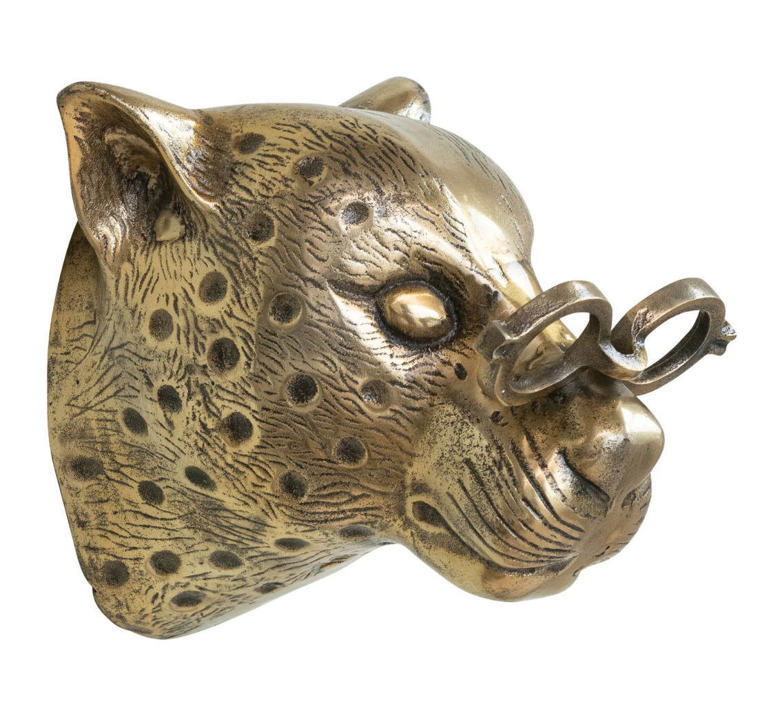 DG0262 Cast Aluminum Cheeta Head with Eyeglasses