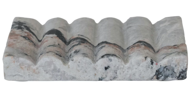 DF9535 Marble soap Dish, Black and Beige