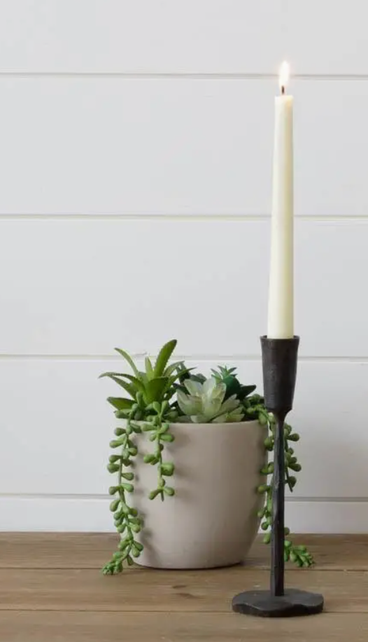 8R7774-S Candle Holders - Black Iron