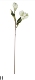13651A-WH 25"White Real touch Magnolia Stem