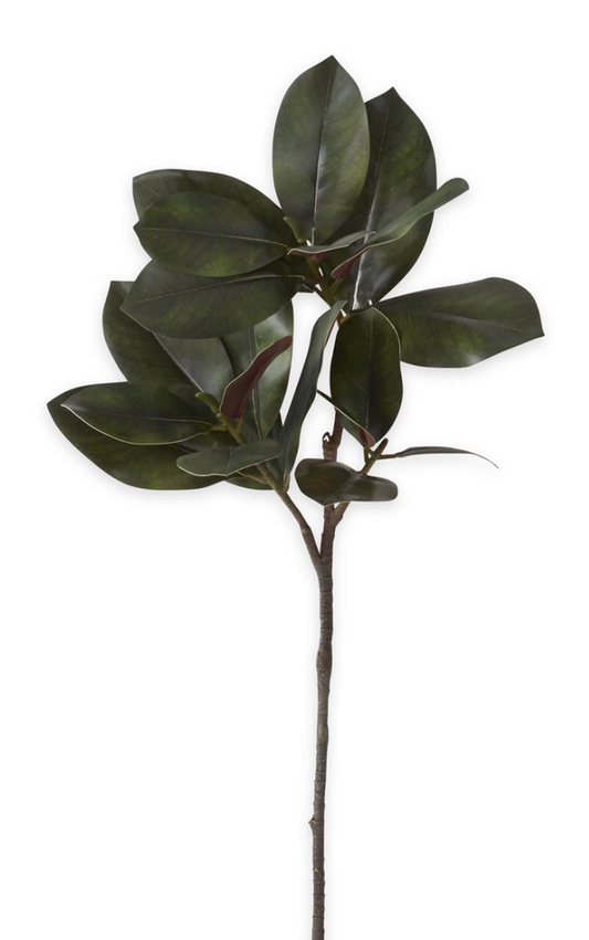 19351A 33" Burgundy & Green Magnolia Branch