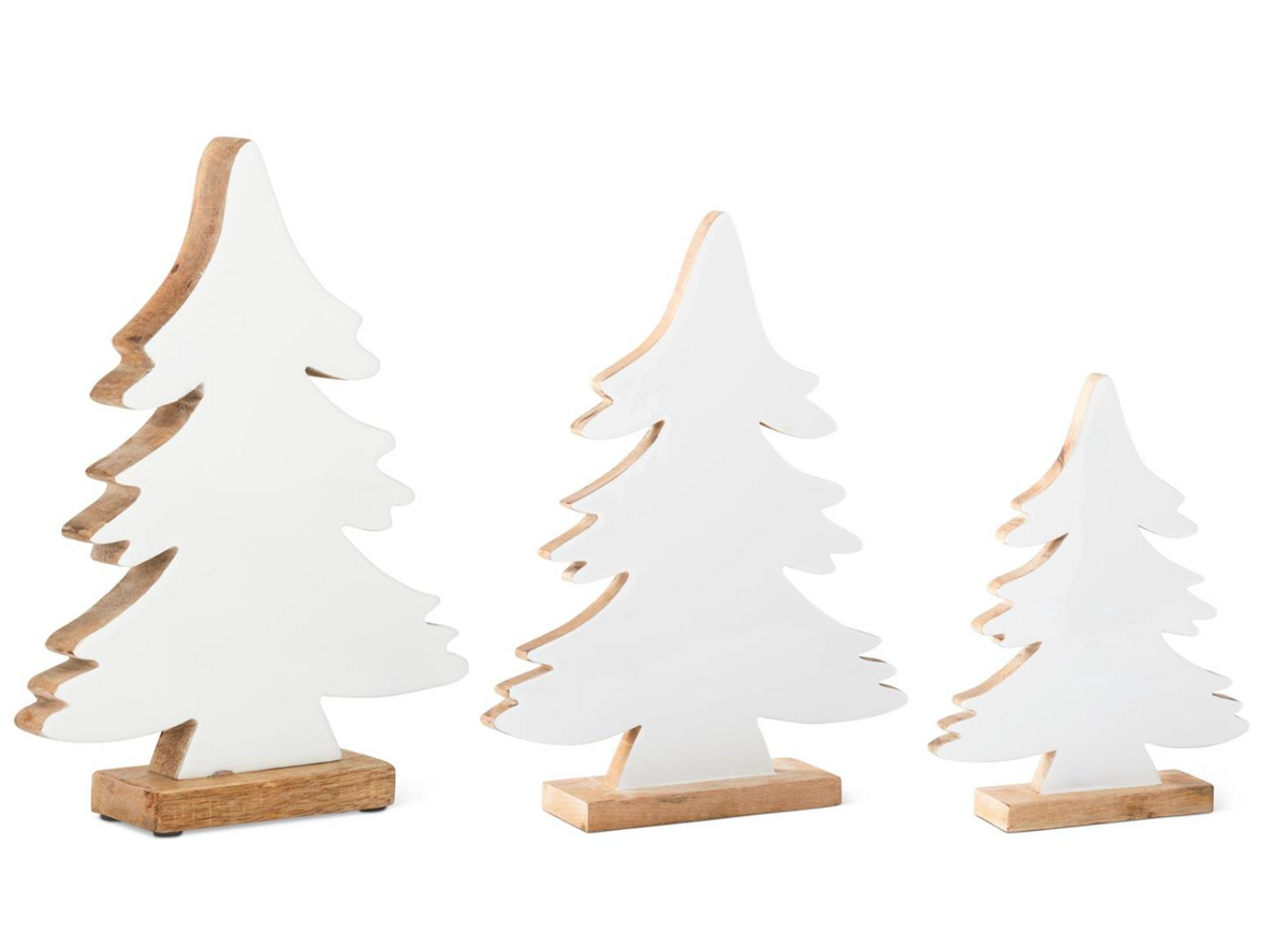 55800A-3 20.5" Wood Enameled Front Tabletop Christmas tree