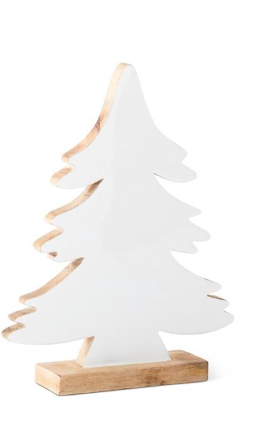55800A-1  11.25" Wood Enameled Front Tabletop Christmas tree