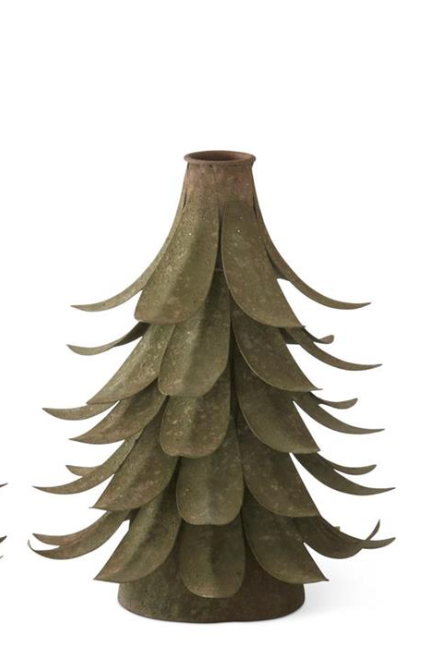 56112A-1 7.5" Iron Tree Candle Holder with Patina finish