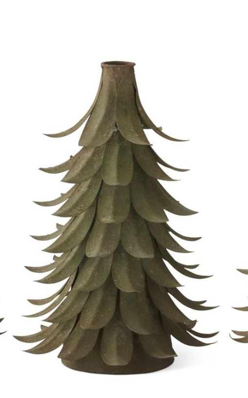 56112A-2 10" Iron Tree Candle Holder with Patina finish
