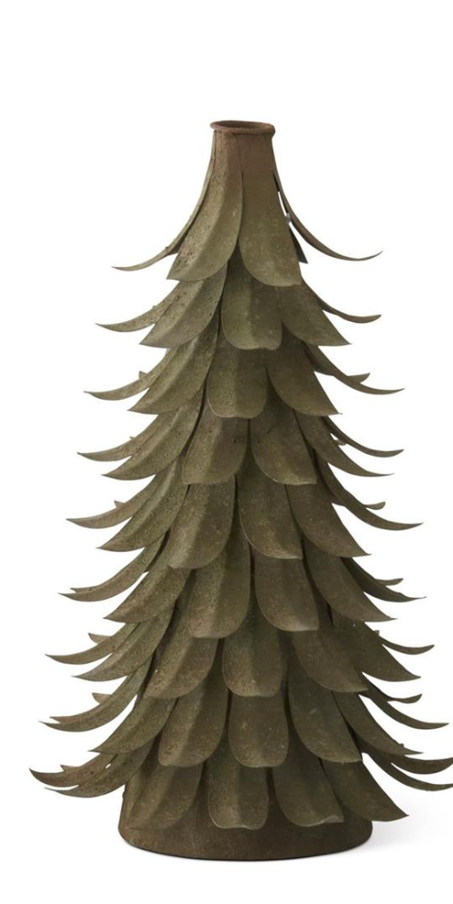 56112A-3 13" Iron Tree Candle Holder with Patina finish