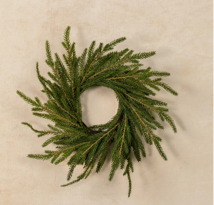 G233215  12" Soft Touch Norfolk Pine Candle Ring