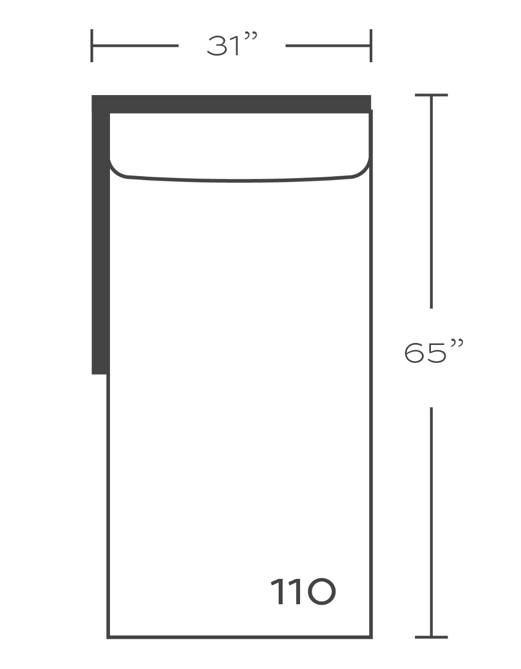 P612-110117-PK101-35 Dorian Left-Facing Chaise Sectional