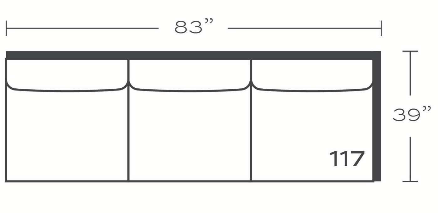 P612-110117-PK101-35 Dorian Left-Facing Chaise Sectional
