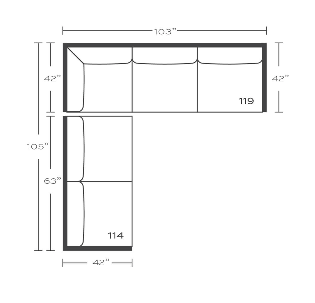 P609-114119-13755-13-FL Alden Sectional Quick Ship