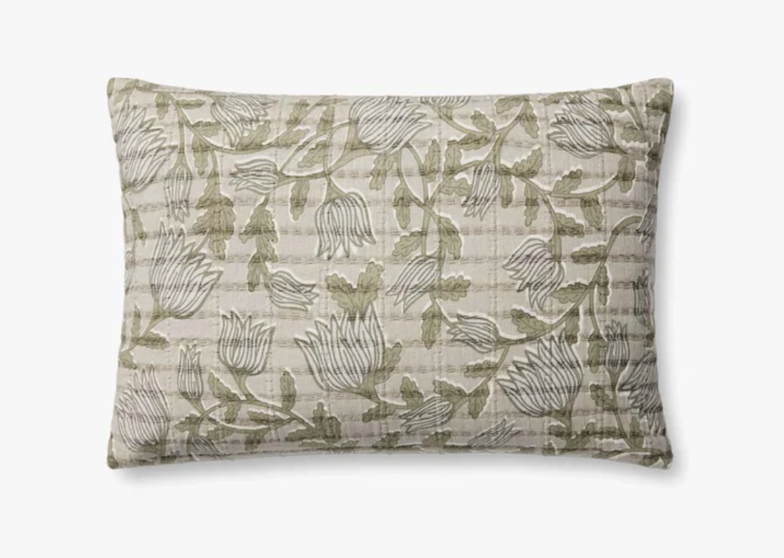 PJS0023 Natural & Sage 16x26 Pillow