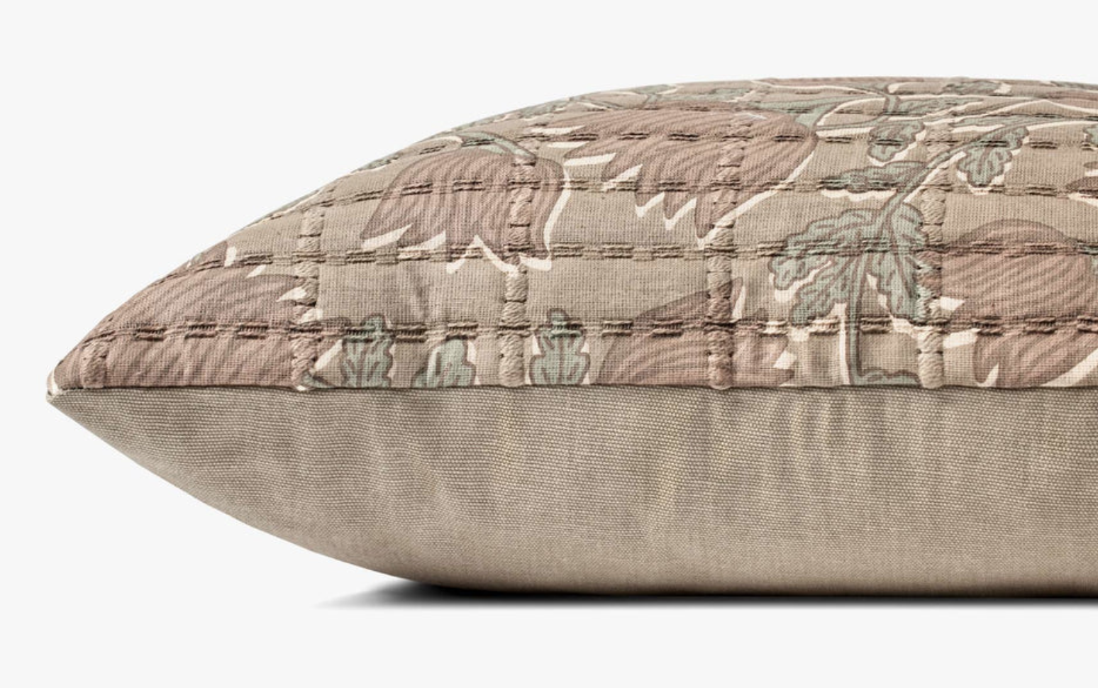 PJS0019 Taupe & Rose 18x18 Pillow