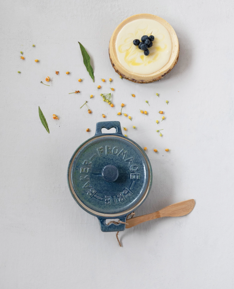 DF6332 Stoneware Baker with Spreader, Blue
