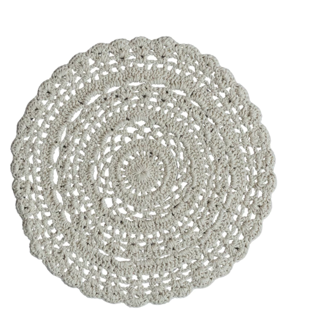 DF9408 Recycled Cotton Blend Crocheted Placemat