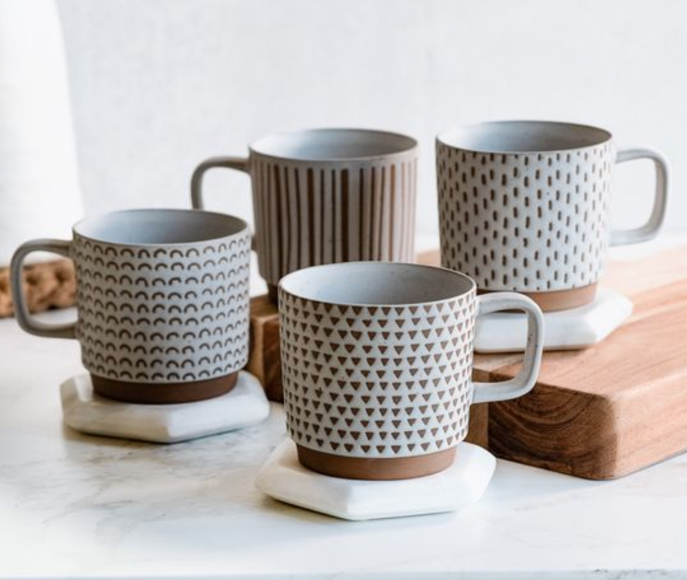 PDHU01 Assorted Pattern Mug, 4 Styles