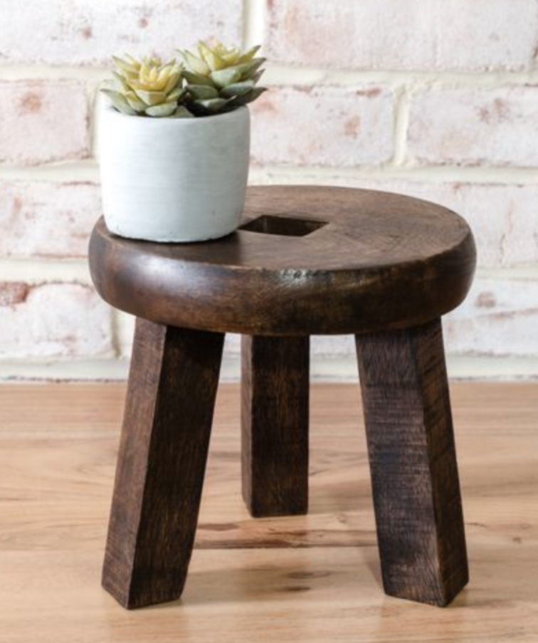 PDVB04 7.9" Mango Wood Round Pedestal