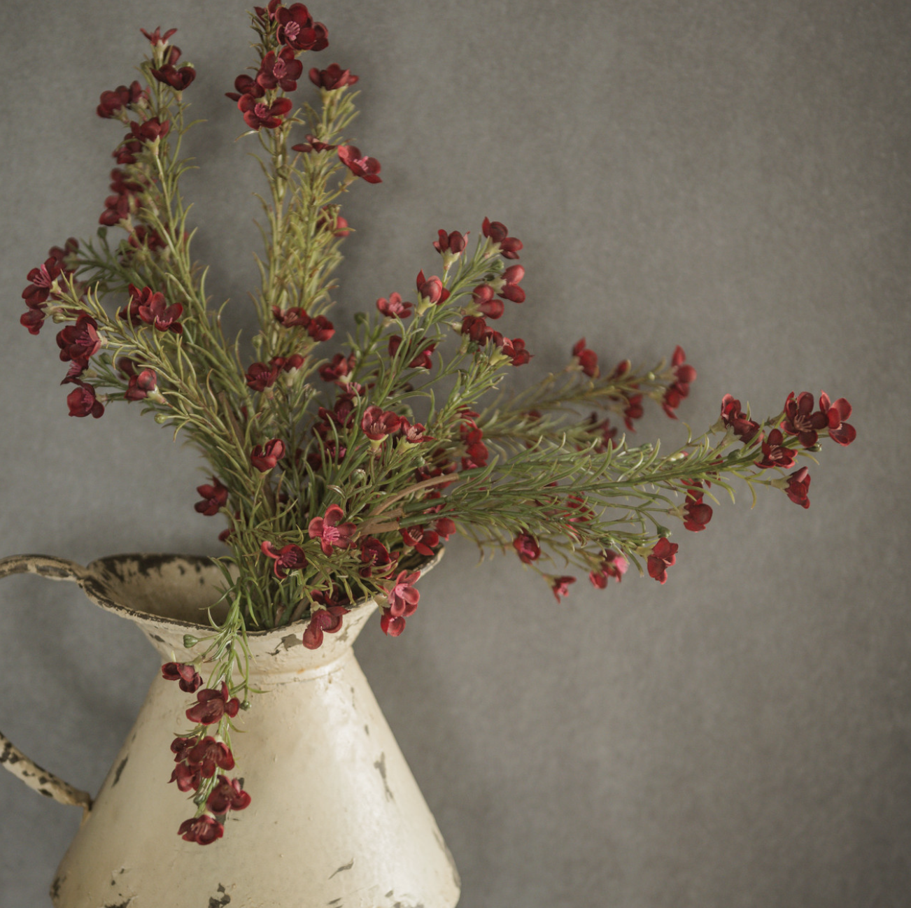 OR224644 29" BURGUNDY WAXFLOWER SPRAY