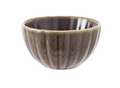 DG0977 3.5" Stoneware Fluted Bowl, Plum