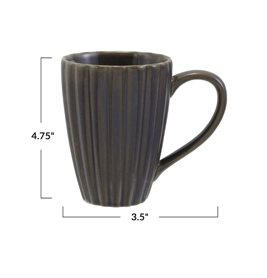 DG1102 14oz. Stoneware Fluted Mug, Plum