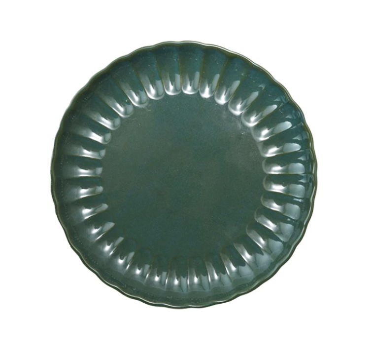 DG1114 10" Stoneware Plate, Forest Green