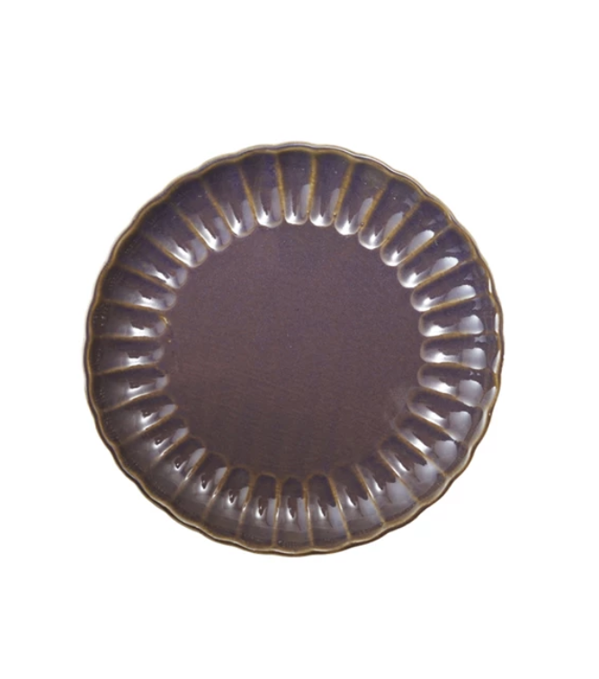 DG1126 8" Stoneware Fluted Plate, Plum