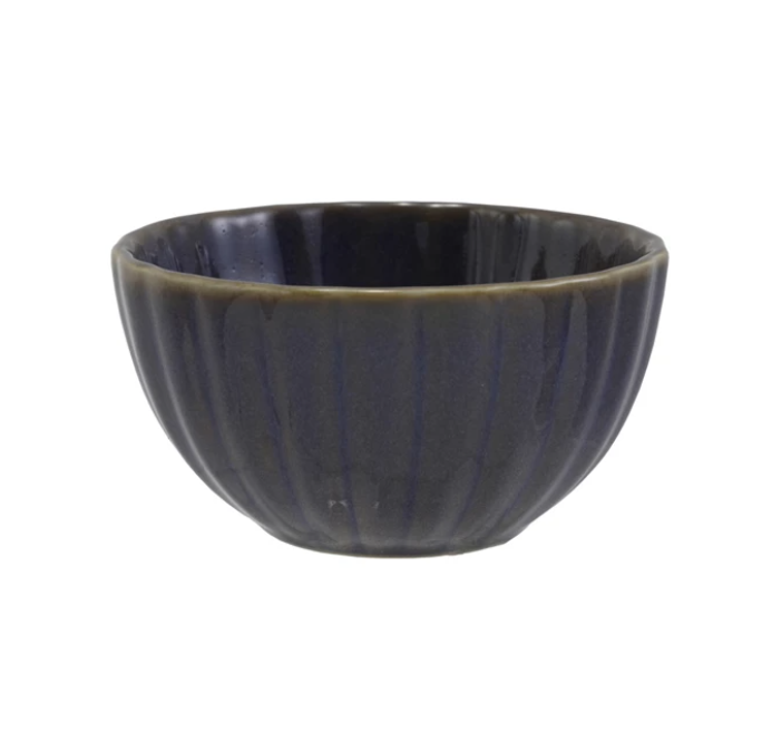 DG1134 5" Stoneware Fluted Bowl, Plum