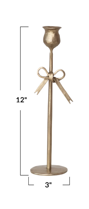 DG1435-L Iron Taper Holder w/Bow, Large