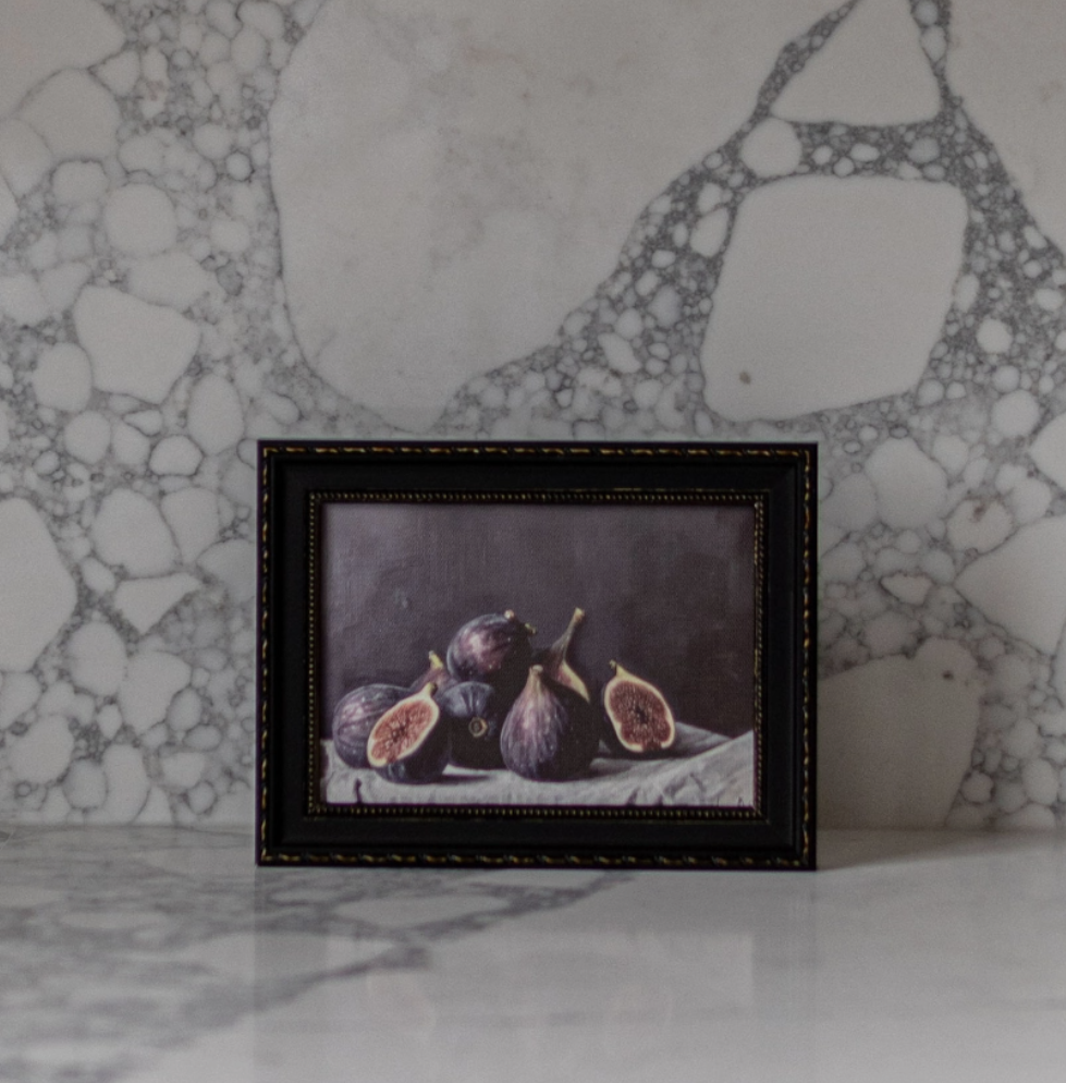 Seasonal Fig French Country Black Framed Art 5x7