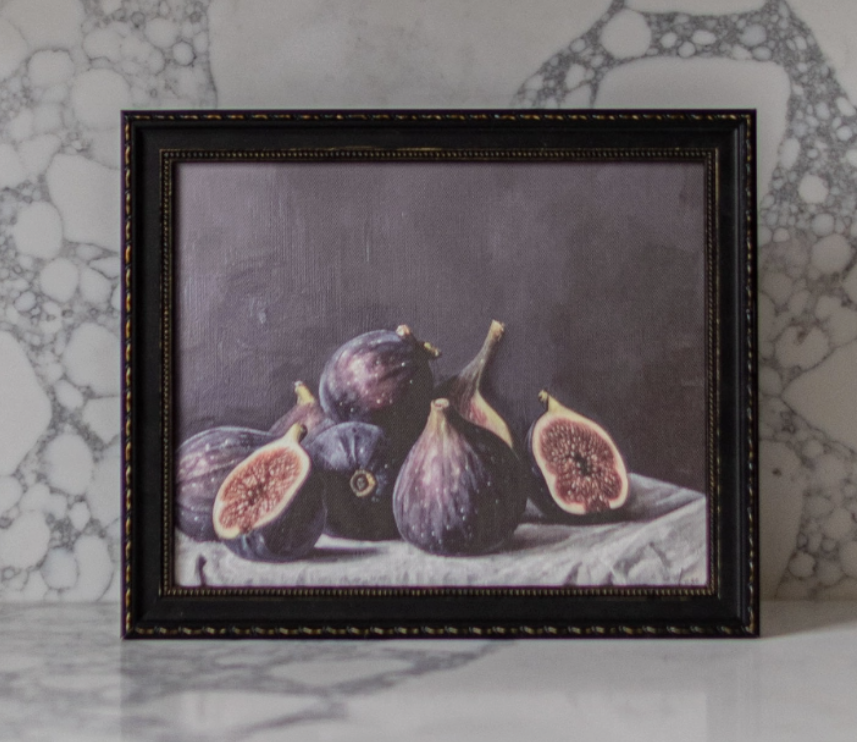 Seasonal Fig French Country Black Framed Art 5x7