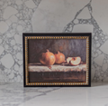 Moody Pomegranate Gold Beaded Black French Framed Art 8x10