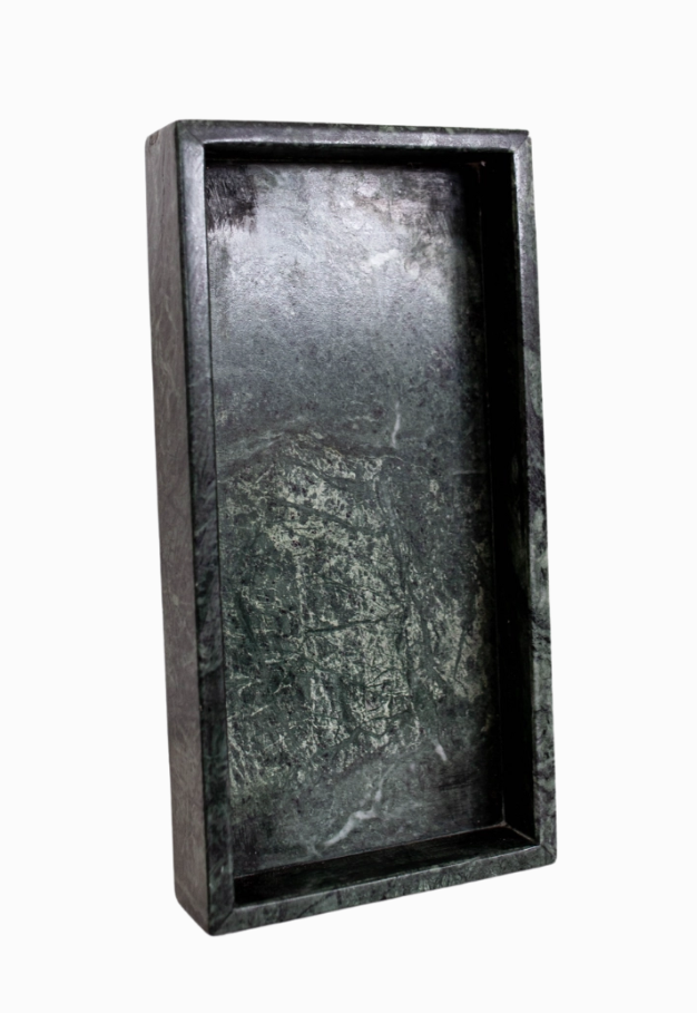 Hand Cut Green Marble Tray