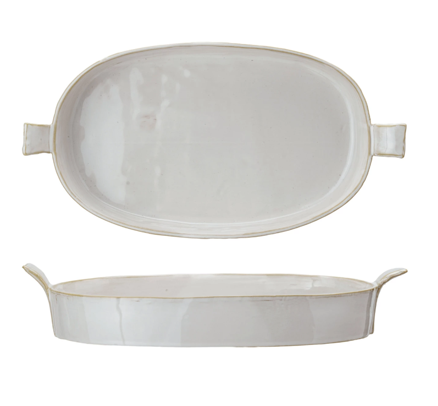 DF9825 1.5 Quart Cream Stoneware Baker