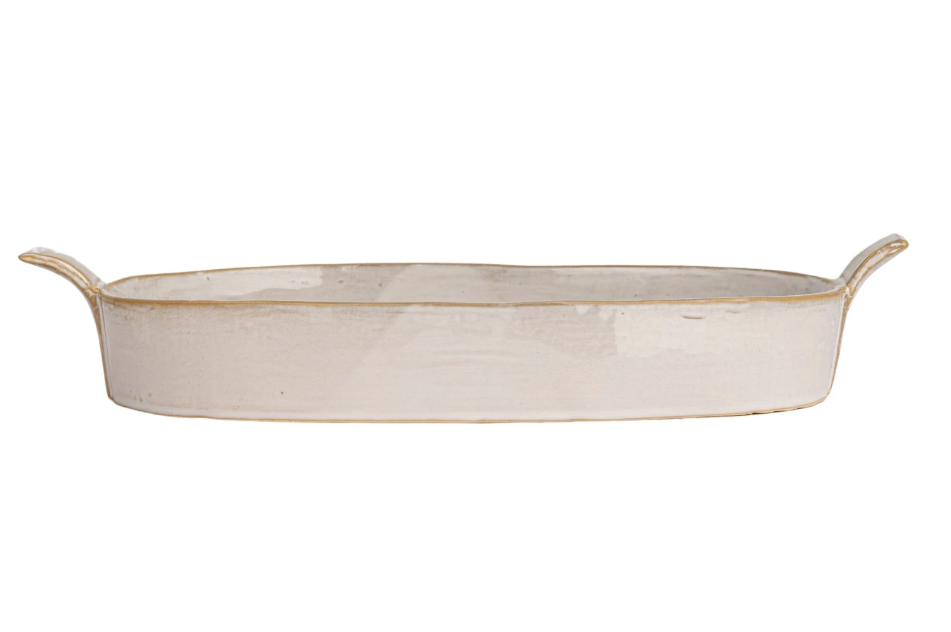 DF9825 1.5 Quart Cream Stoneware Baker