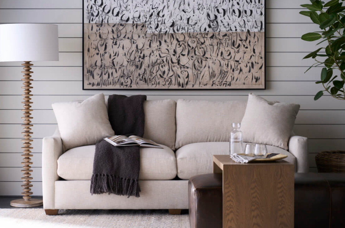 88" Quick Ship Bradford Sofa in BU102-28