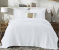 MANDALAY-KC-WHITE Mandalay Popcorn Cotton King Coverlet, White