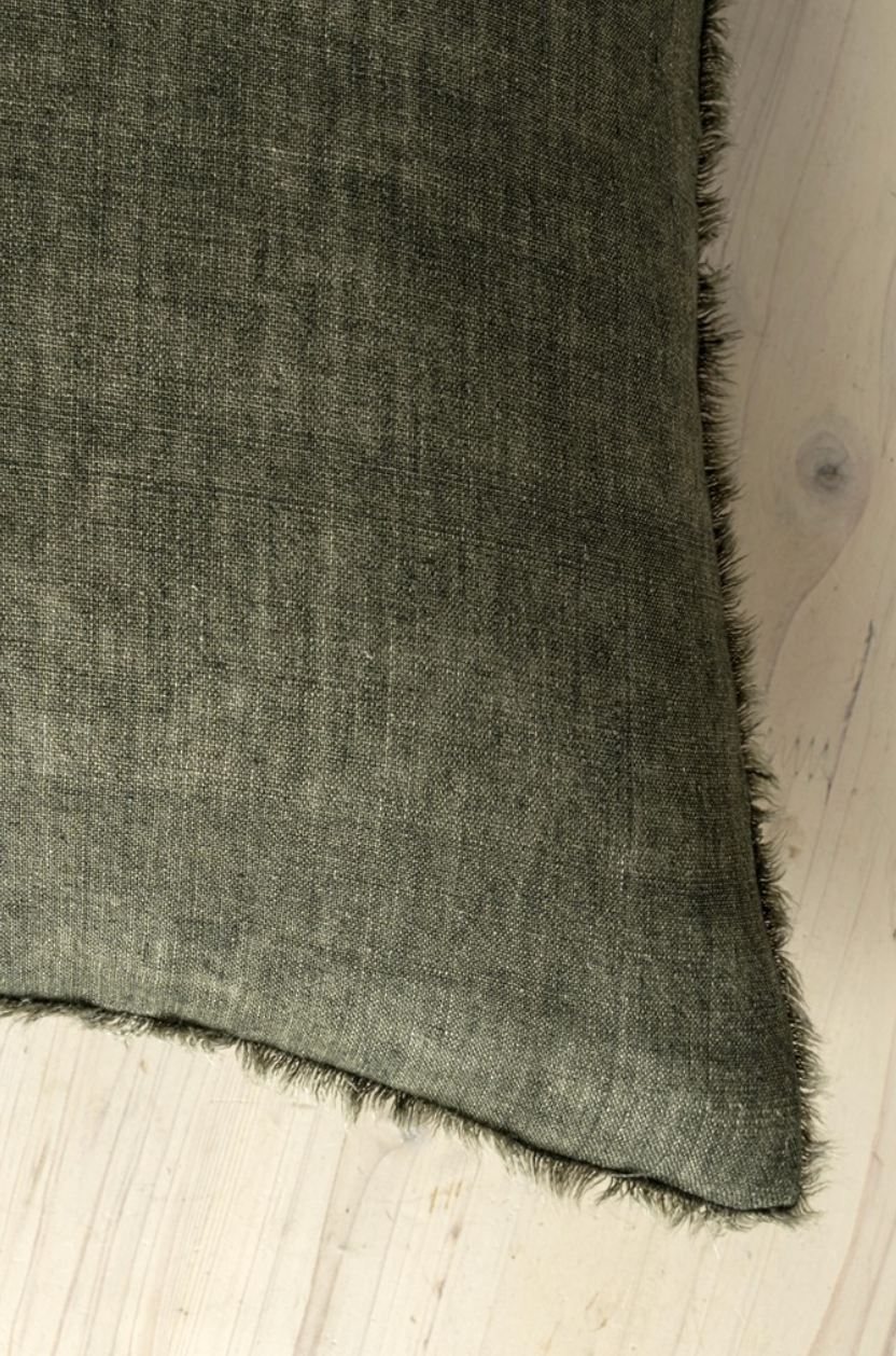 1-2665 20x20 Lina Linen Pillow Avocado
