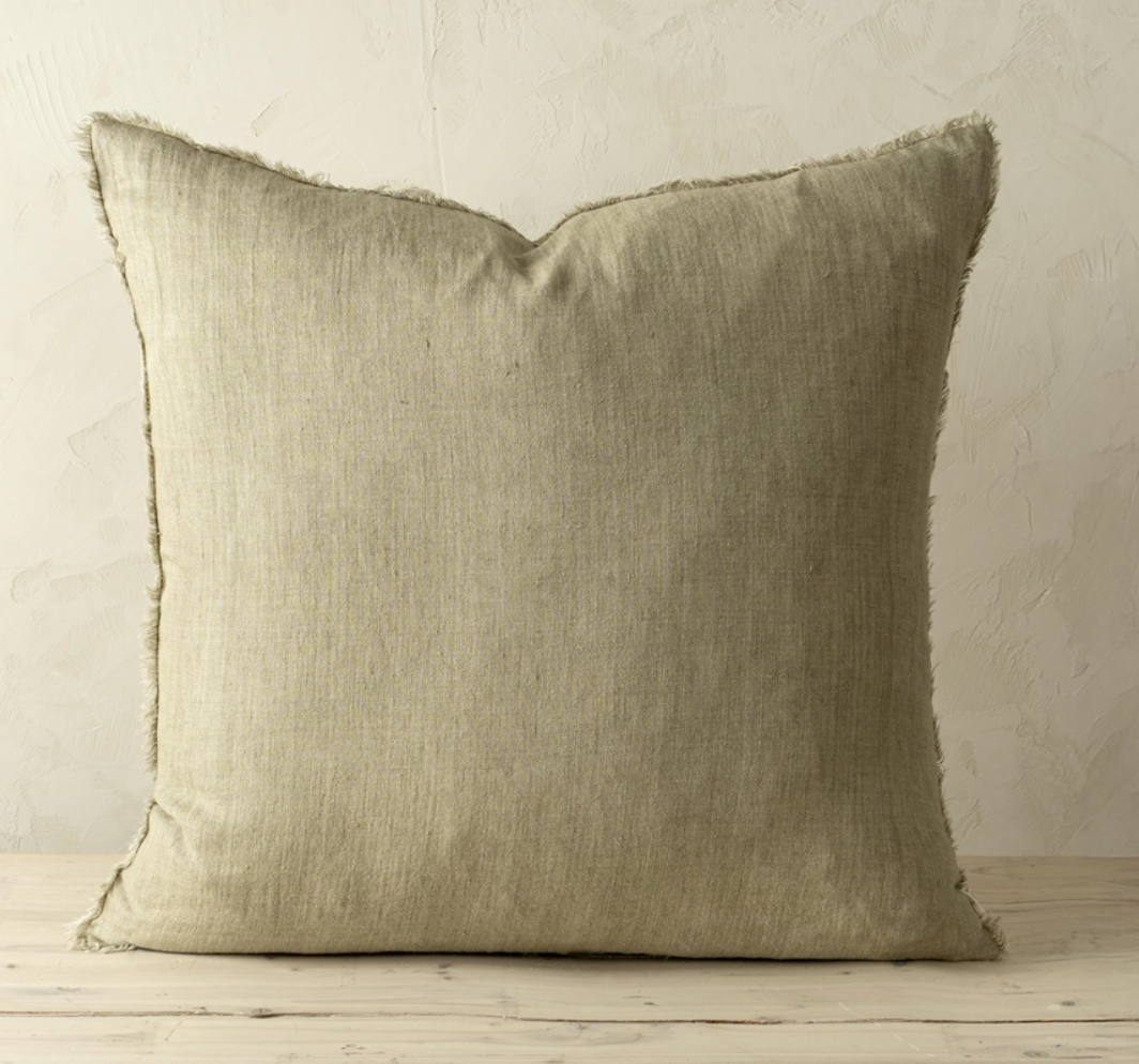 1-3362 24x24 Linen Linen Pillow, Celery Root