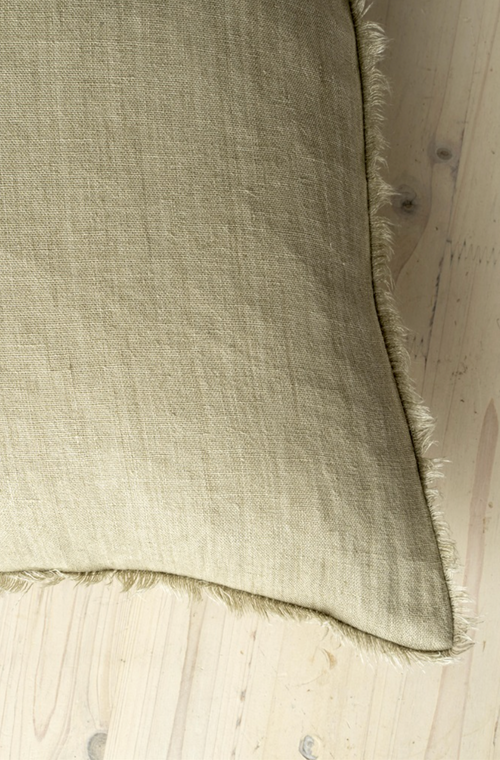 1-3362 24x24 Linen Linen Pillow, Celery Root