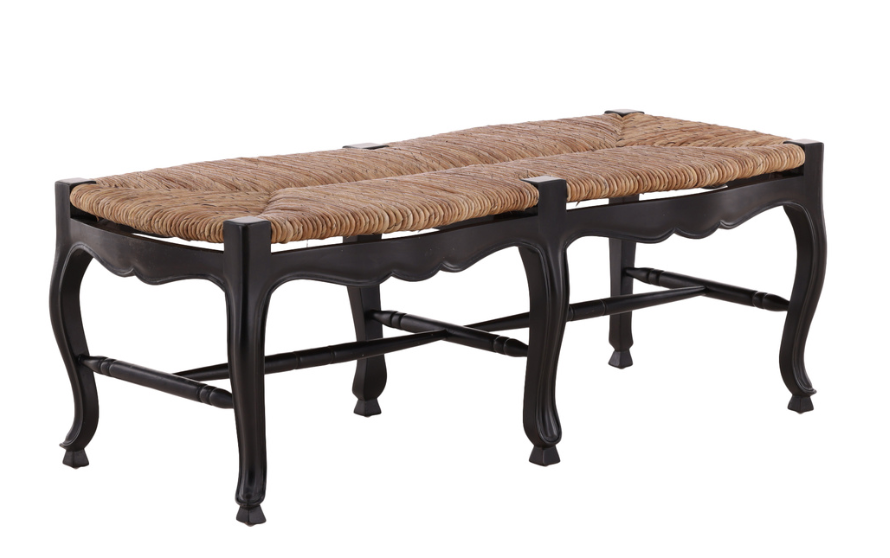 1147AB77 Black French Backless Settee