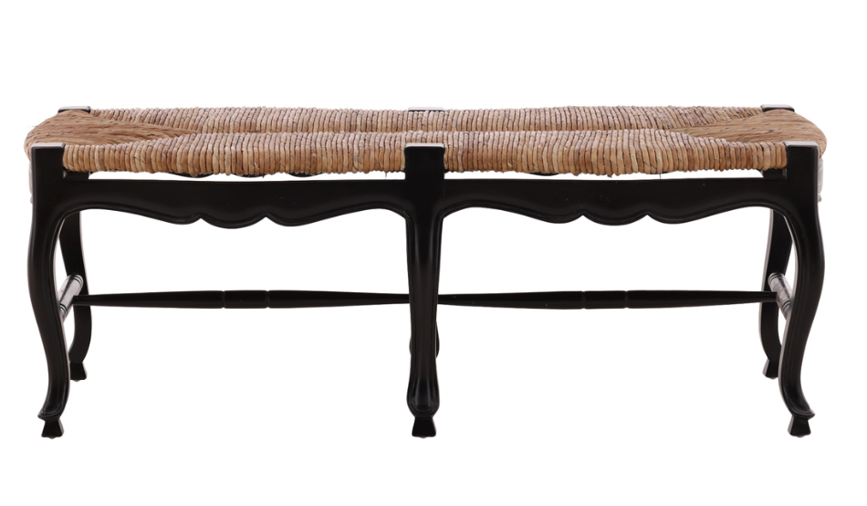 1147AB77 Black French Backless Settee