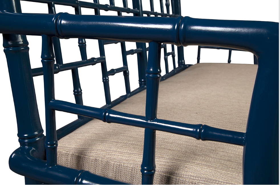 51876AZ2 Blue Belleville Settee