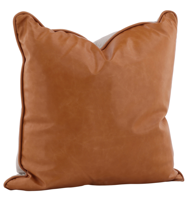 Leather Accent Pillow