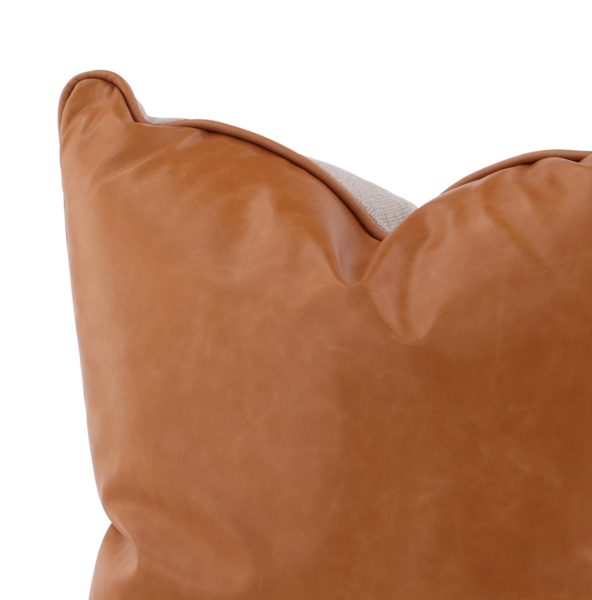 Leather Accent Pillow