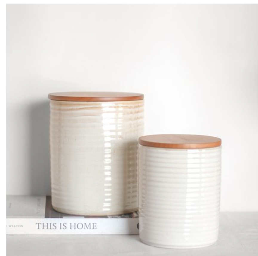 PDLF000 Ceramic Canisters, Set of 2