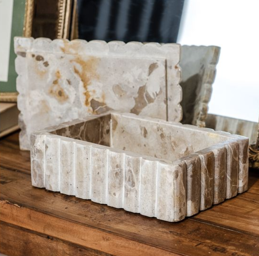 PDOT01 Lepard Marble Scallop Box