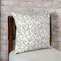 PDKT06 18x18 Cream & Sage Blossom Pillow